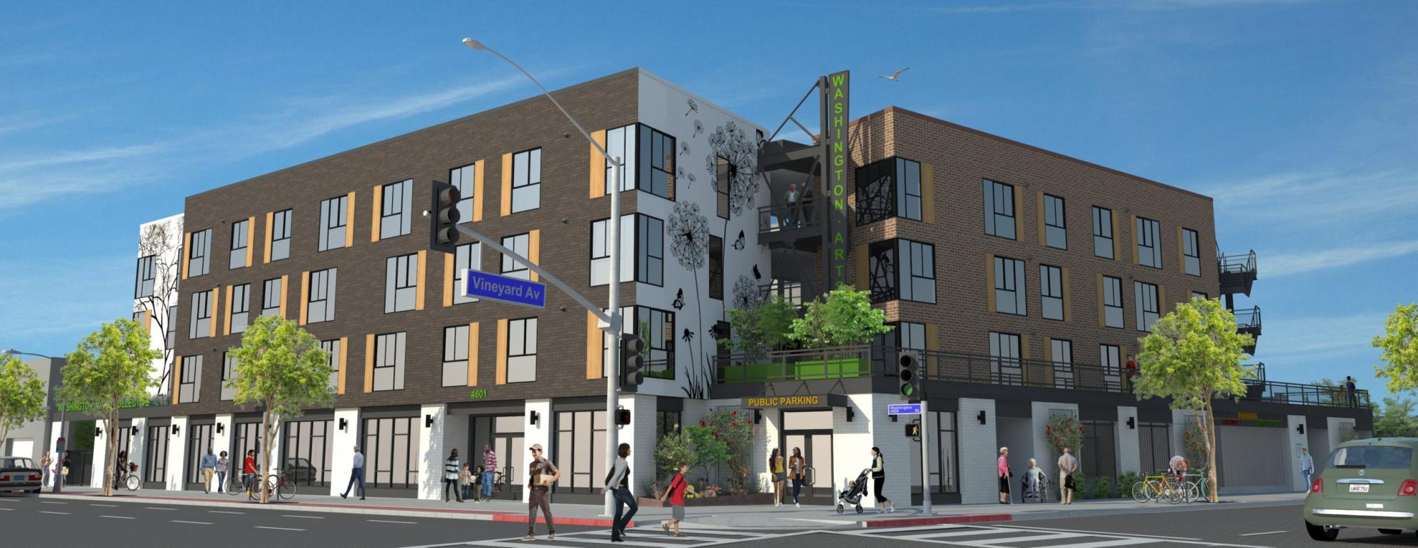 Two-building Washington Arts Collective rises in Mid-City